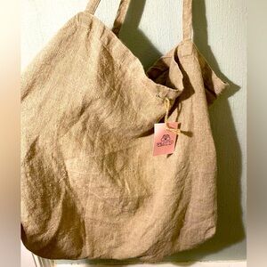 OVERSIZED LINEN MARKET BAG-NWT